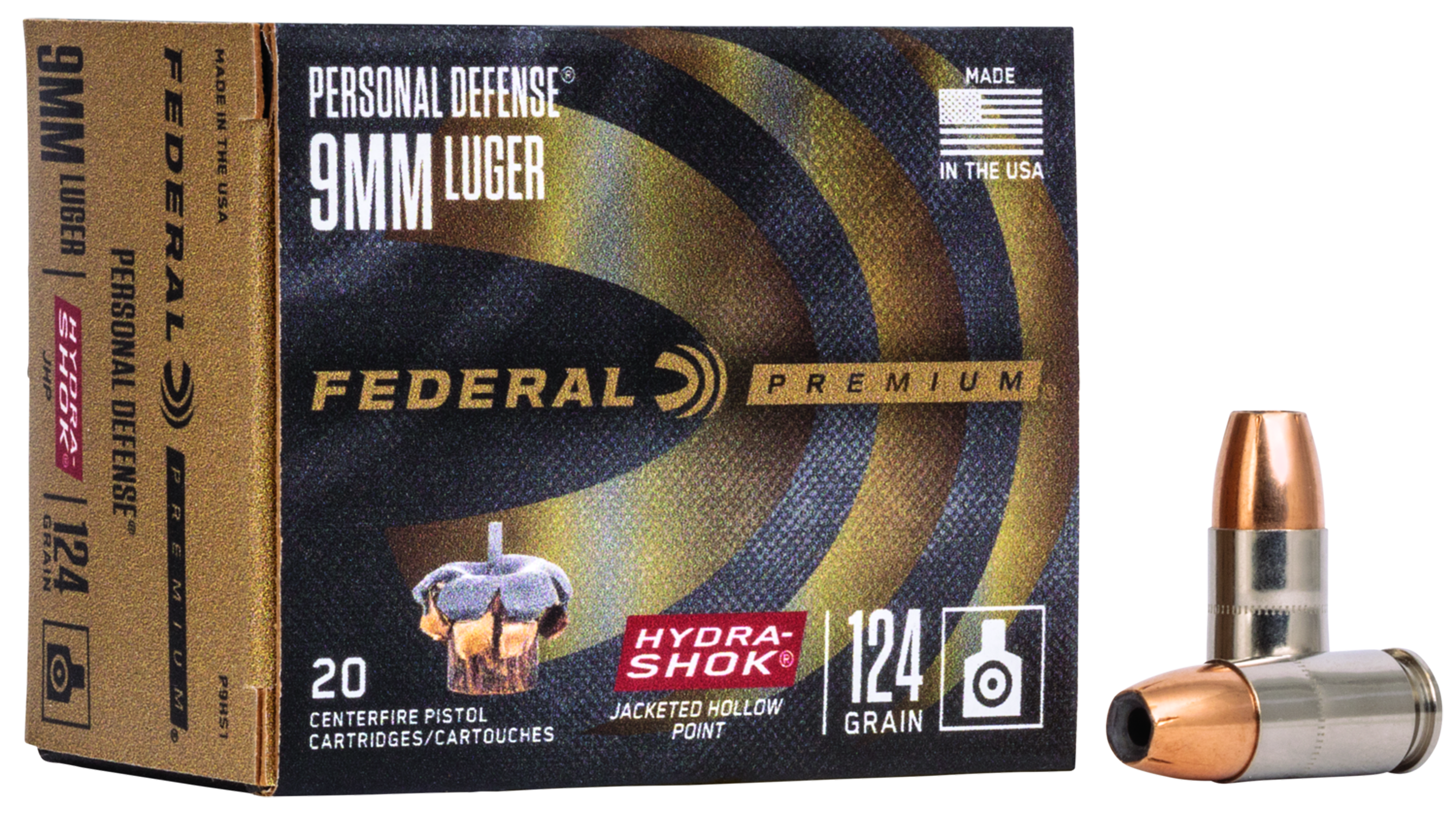 Federal Hydra Shok JHP 9x19 124gr. Federal Hydra Shok JHP 9x19 124gr.