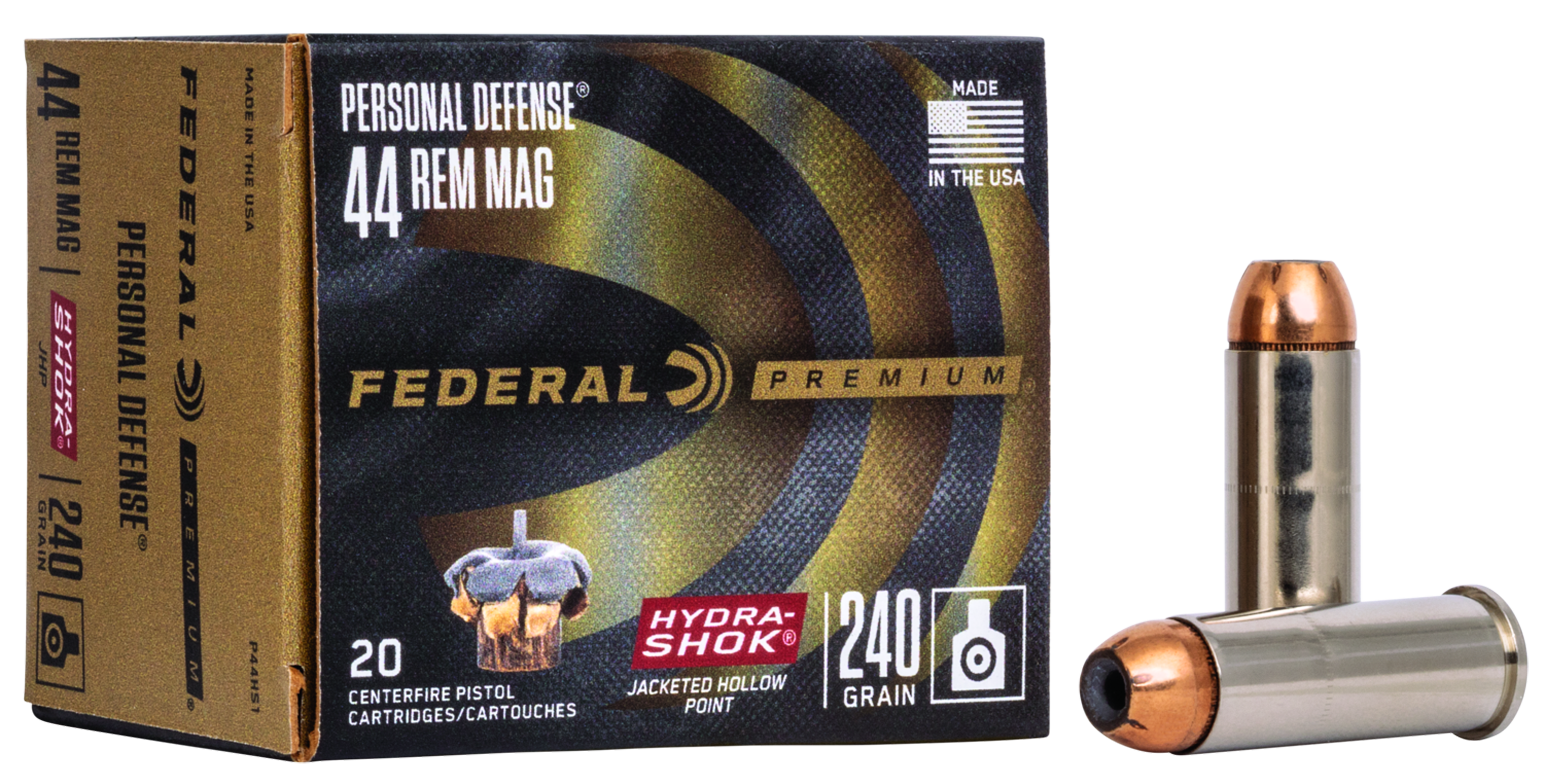 Federal Hydra Shok JHP .44 Rem. Mag. 240gr. Federal Hydra Shok JHP .44 Rem. Mag. 240gr.
