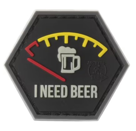 Rubber Patch I need Beer (JTG) Red Rubber Patch I need Beer (JTG) Red