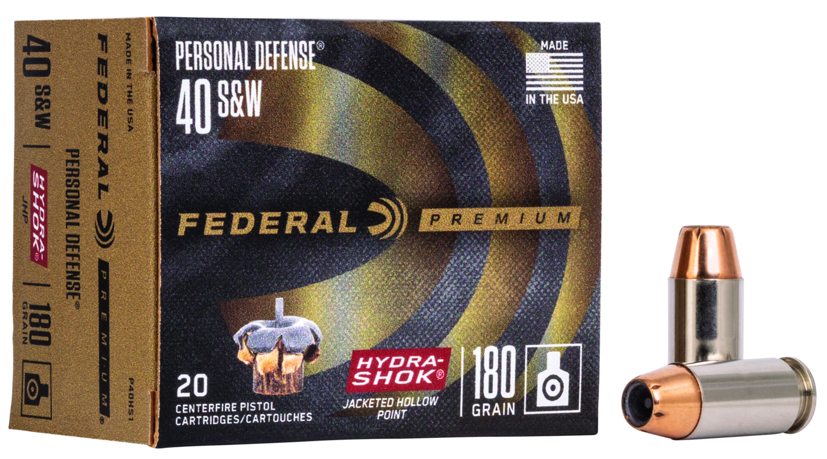 Federal Hydra Shok JHP .40 S&W 180gr. Federal Hydra Shok JHP .40 S&W 180gr.