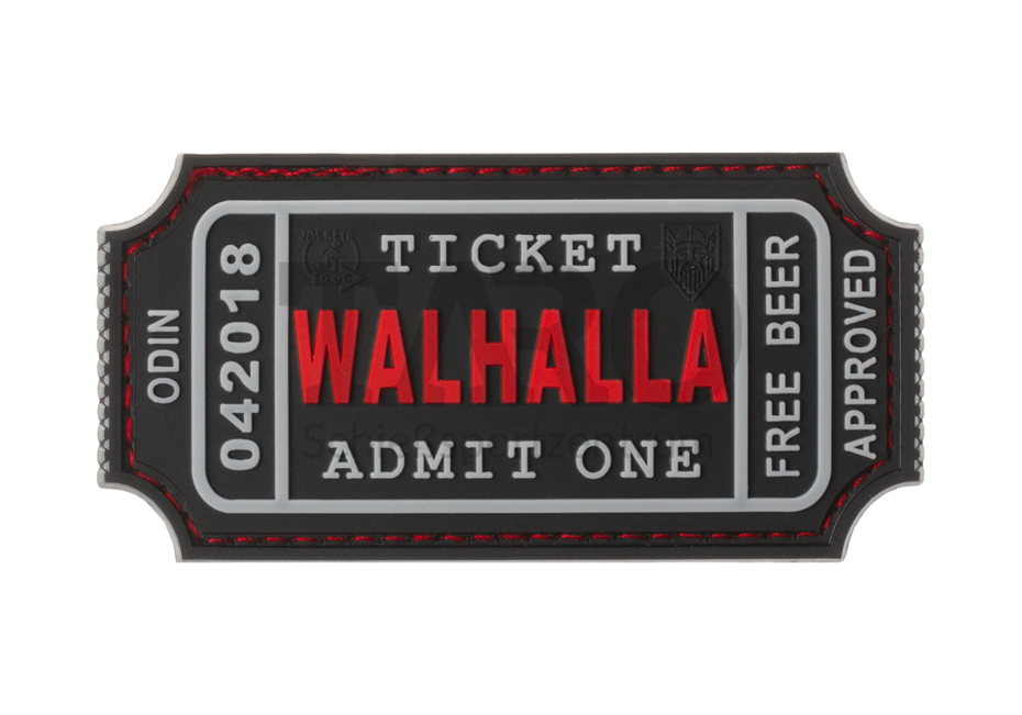 Rubber Patch Walhalla Ticket Large Blackmedic Rubber Patch Walhalla Ticket Large Blackmedic