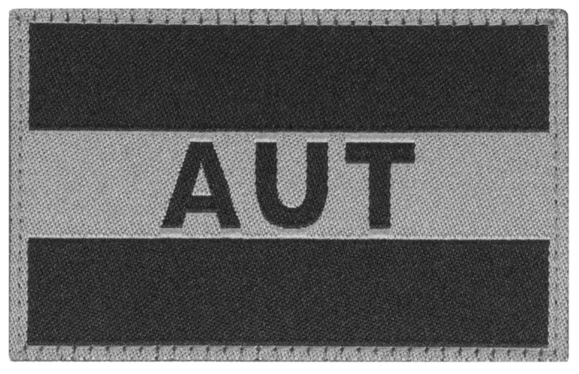 Austria Flag Patch Black Austria Flag Patch Black