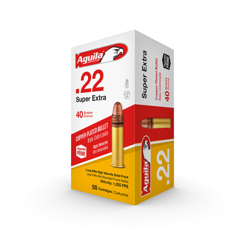 Aguila Super Extra RN verkupfert .22 LR 40gr. Aguila Super Extra RN verkupfert .22 LR 40gr.