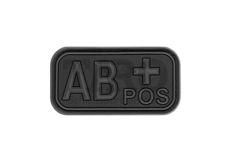 Rubber Patch Bloodtype AB Pos Blackops Rubber Patch Bloodtype AB Pos Blackops