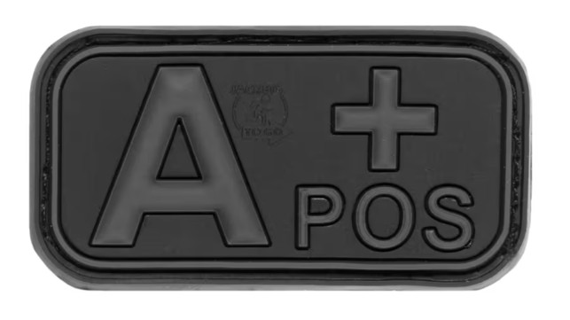 Rubber Patch Bloodtype A Pos Blackops Rubber Patch Bloodtype A Pos Blackops