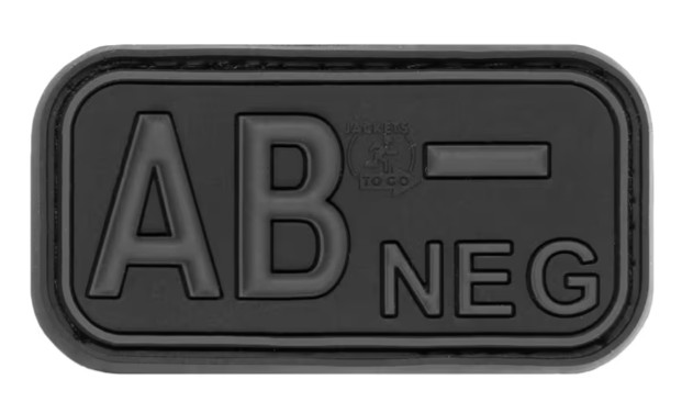 Rubber Patch Bloodtype AB Neg Blackops Rubber Patch Bloodtype AB Neg Blackops