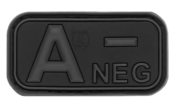 Rubber Patch Bloodtype A Neg Blackops Rubber Patch Bloodtype A Neg Blackops