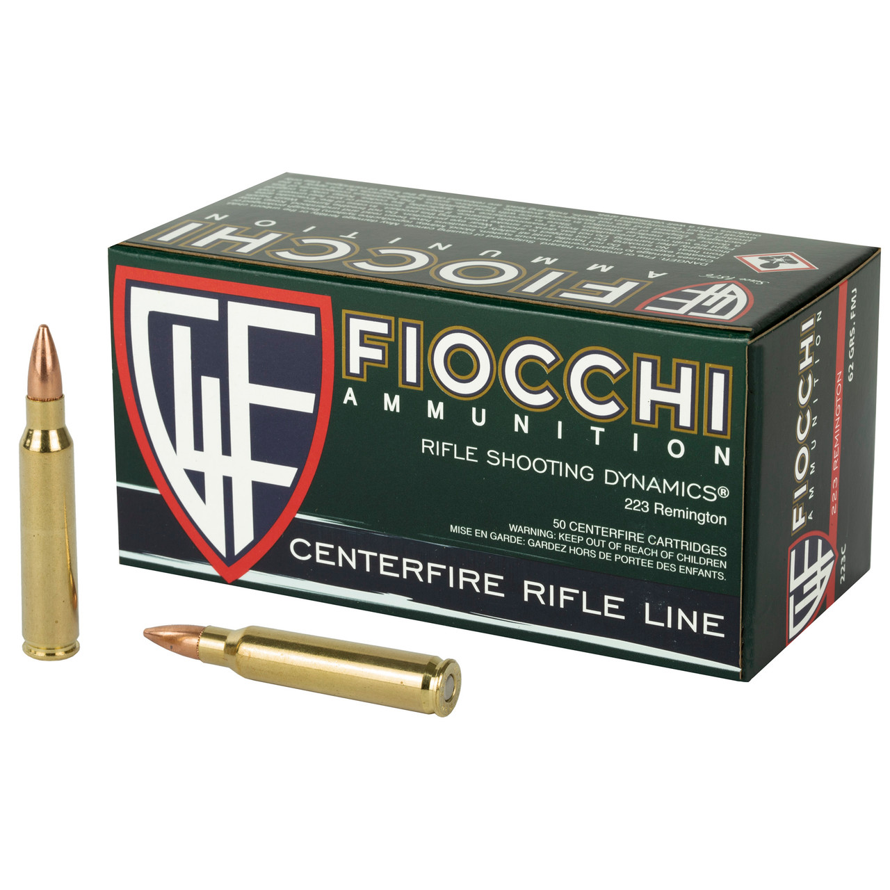 Fiocchi FMJBT .223 Rem. 62gr. Fiocchi FMJBT .223 Rem. 62gr.