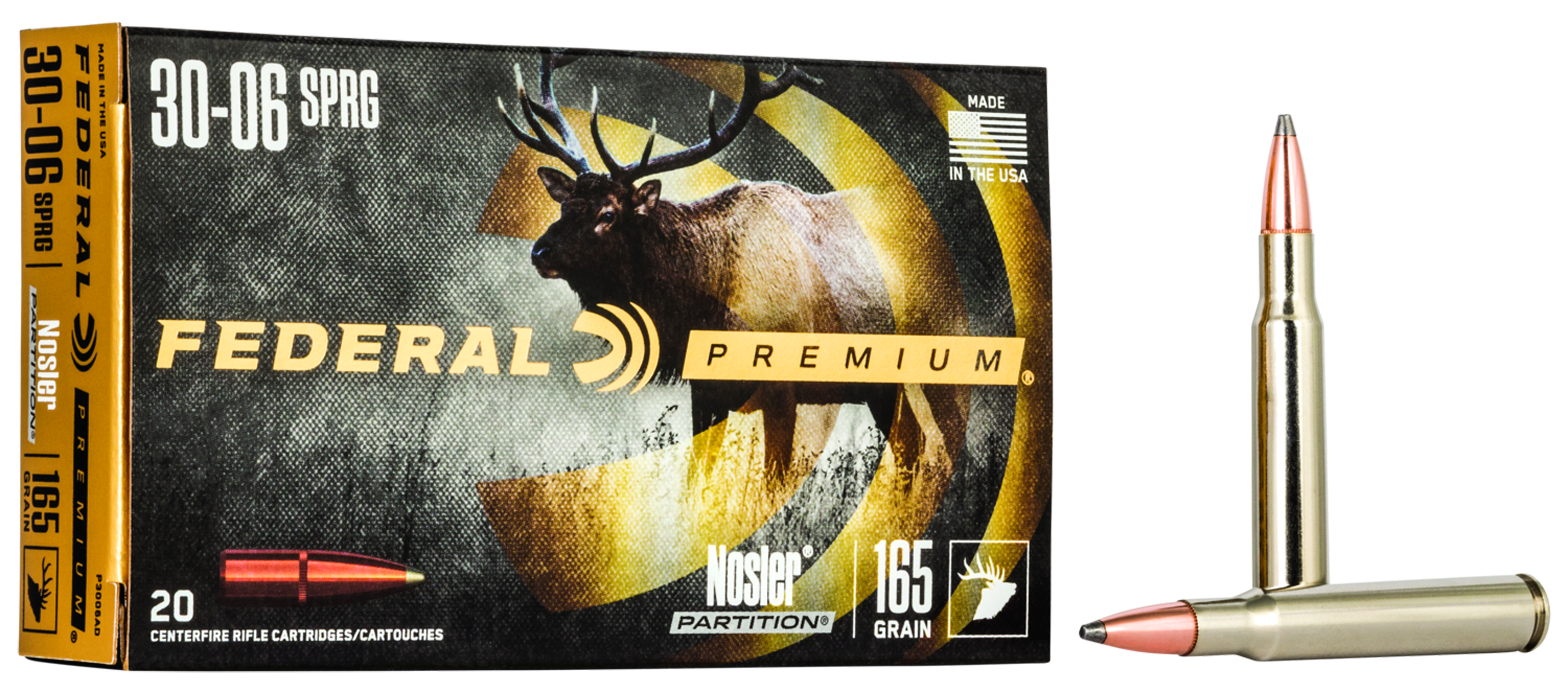 Federal Premium Nosler Partition .30-06 Spr. 165gr. Federal Premium Nosler Partition .30-06 Spr. 165gr.