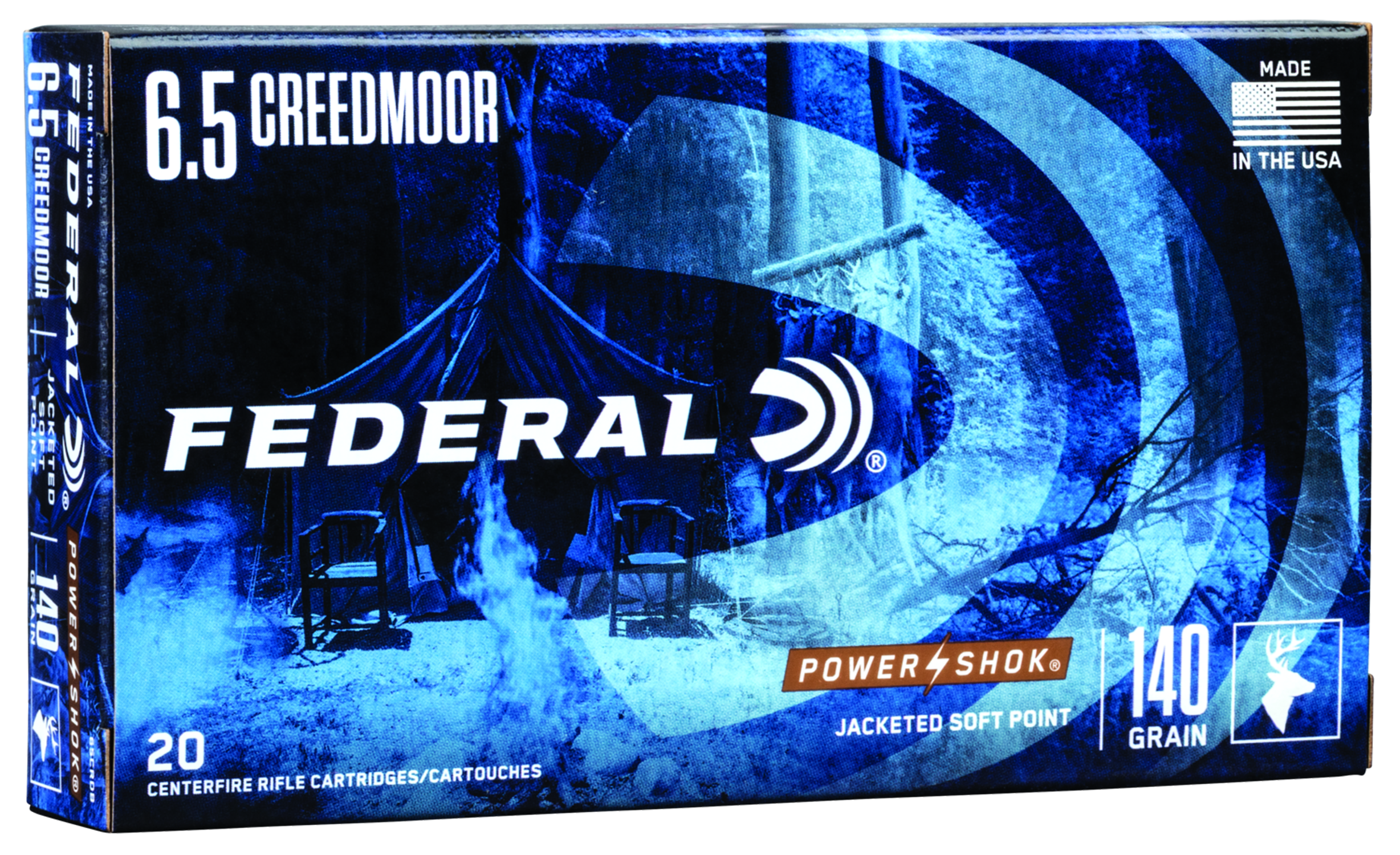 Federal Power Shock 6,5 Creedmoor 140gr. Federal Power Shock 6,5 Creedmoor 140gr.