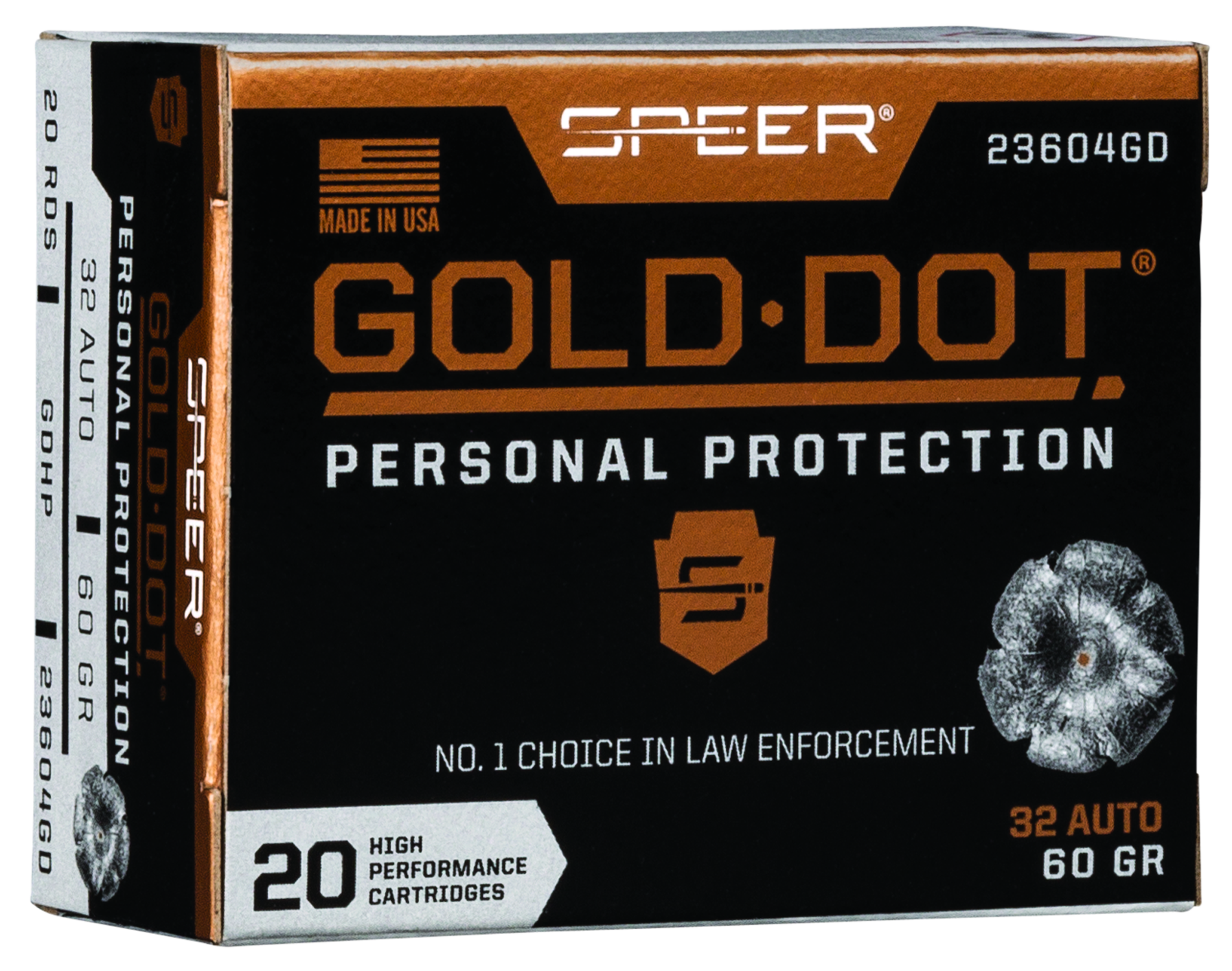 Speer Gold Dot Personal Protection 7,65/.32 Auto 60gr. Speer Gold Dot Personal Protection 7,65/.32 Auto 60gr.