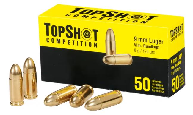 TopShot FMJ 9x19 124gr. 1.000er Karton TopShot FMJ 9x19 124gr. 1.000er Karton