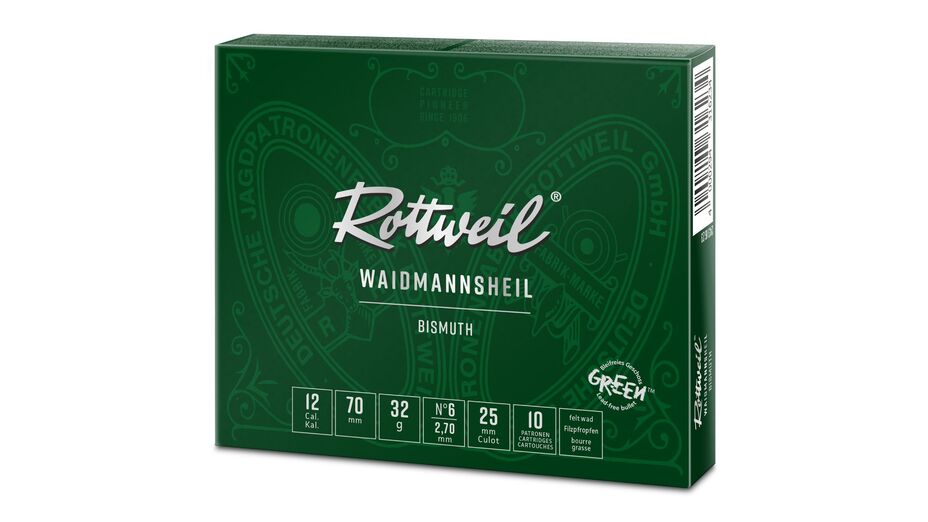 Rottweil Waidmannsheil Bismuth 12/70; 2,70mm; 32g Rottweil Waidmannsheil Bismuth 12/70; 2,70mm; 32g