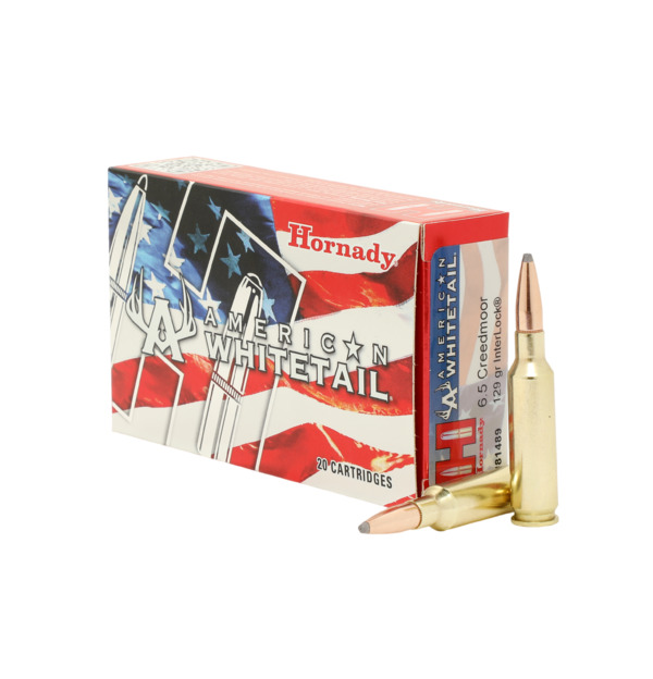 Hornady American Whitetail Interlock 6,5 Creedmoor 129gr. Hornady American Whitetail Interlock 6,5 Creedmoor 129gr.