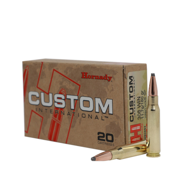 Hornady Custom International InterLock SP .308 Win. 180gr. Hornady Custom International InterLock SP .308 Win. 180gr.