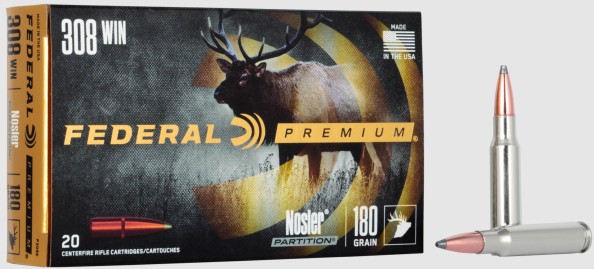Federal Premium Nosler Partition .308 Win. 180gr. Federal Premium Nosler Partition .308 Win. 180gr.