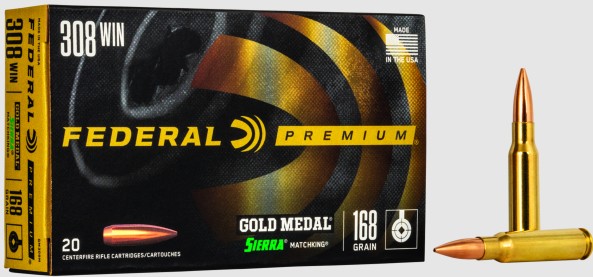 Federal Gold Medal Sierra Matchking .308 Win. 168gr. Federal Gold Medal Sierra Matchking .308 Win. 168gr.