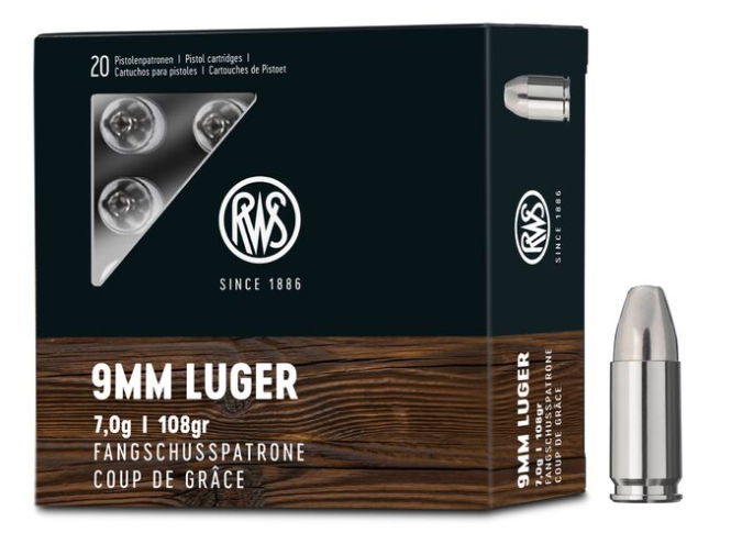 RWS Coup de Grace HP 9x19 108gr. RWS Coup de Grace HP 9x19 108gr.