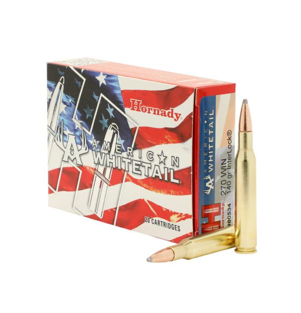 Hornady American Whitetail Interlock .270 Win. 140gr. Hornady American Whitetail Interlock .270 Win. 140gr.