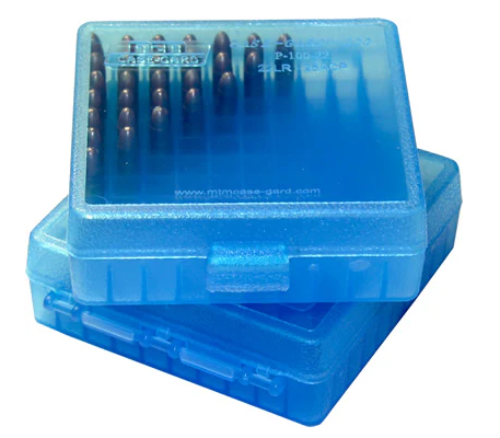 MTM Box .22 LR 100St.; Blau - Klarsicht