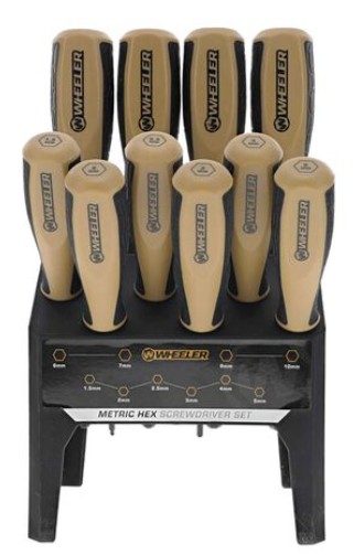 Wheeler 10-teiliges Inbus metrisch Schraubendreher Werkbank Set