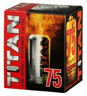 Perfecta Titan Platzpatronen 75 Kaliber 9mm PAK