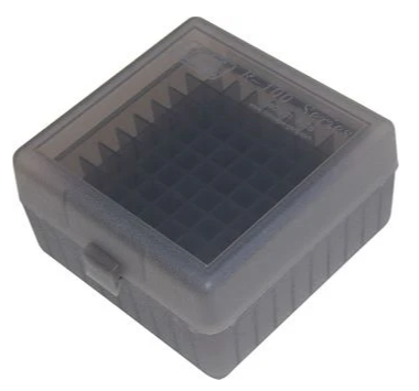 MTM Box Small Rifle 100St.; Grau - Klarsicht