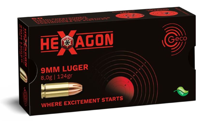 Geco Hexagon 9x19 124gr. Geco Hexagon 9x19 124gr.