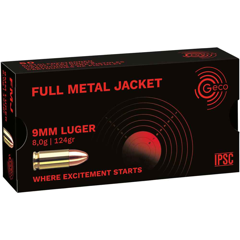 Geco FMJ 9x19 124gr. Geco FMJ 9x19 124gr.