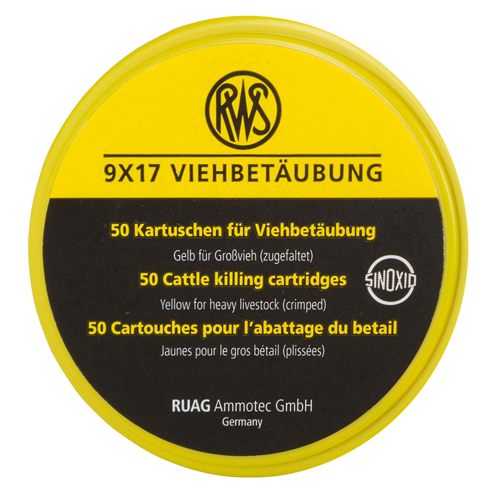 RWS Viehbetäubungkartuschen Gelb für Großvieh RWS Viehbetäubungkartuschen Gelb für Großvieh