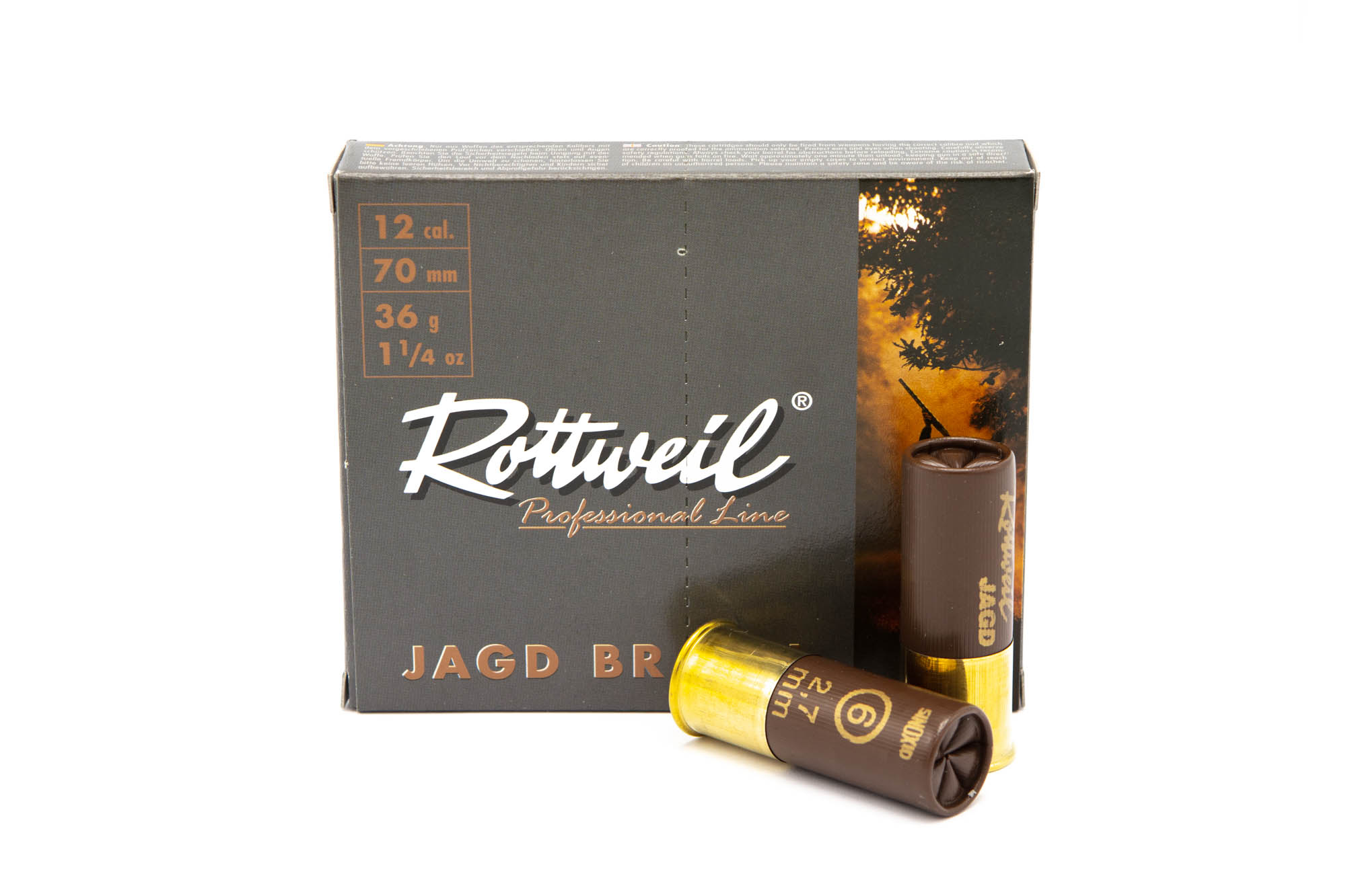 Rottweil Jagd Braun Plastik 12/70; 2,7mm; 36g Rottweil Jagd Braun Plastik 12/70; 2,7mm; 36g