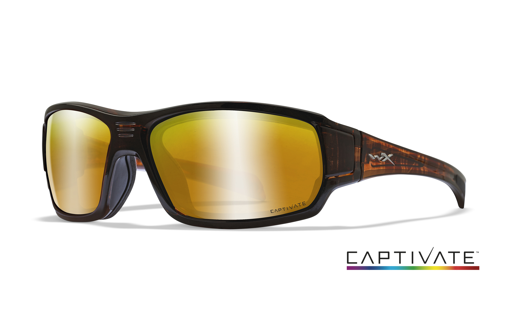 WILEY X Breach Captivate Bronze Mirror, Matte Hickory Brown Fram WILEY X Breach Captivate Bronze Mirror, Matte Hickory Brown Fram