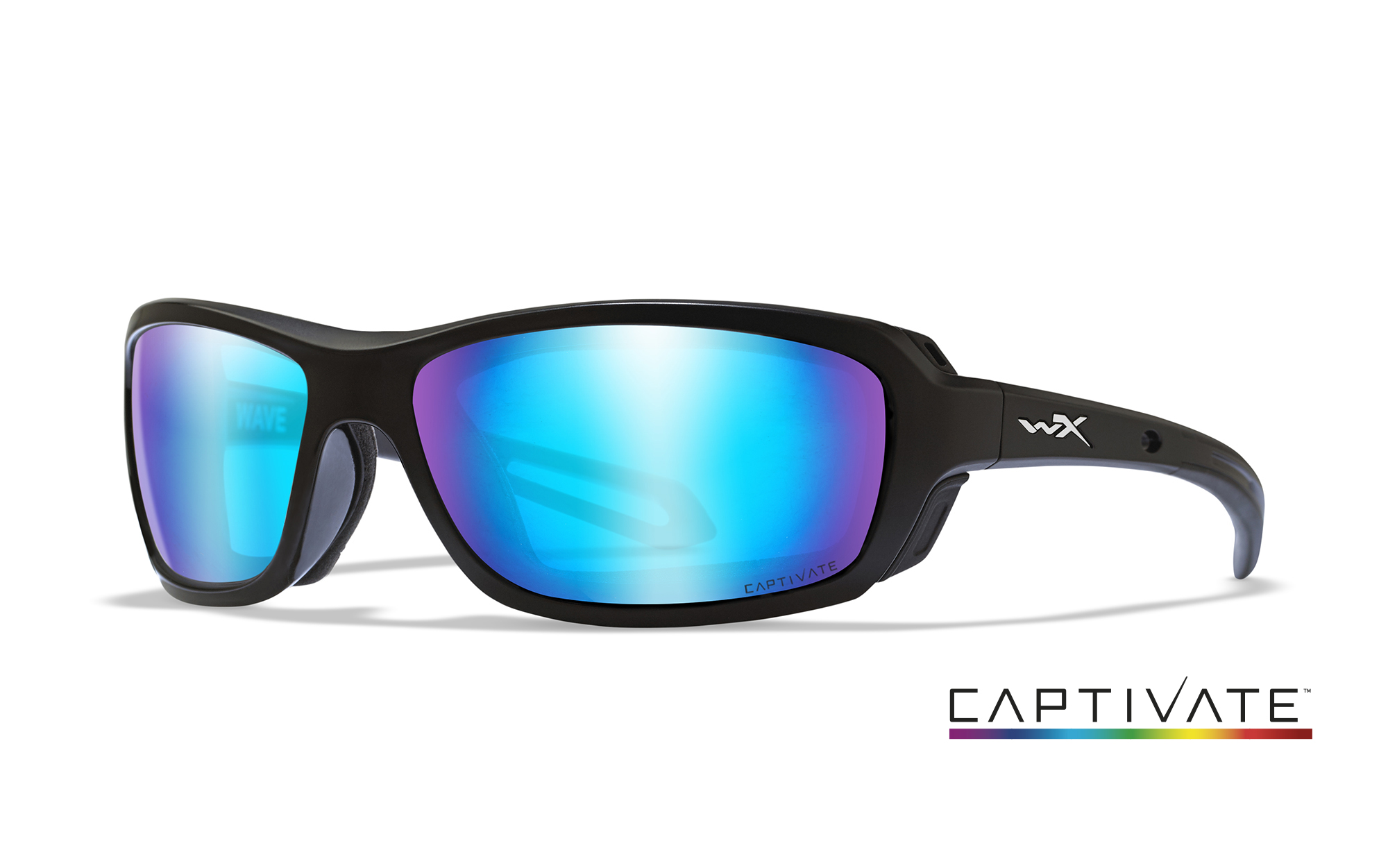 WILEY X Wave Captivate Blue Mirror, Matte Black Frame WILEY X Wave Captivate Blue Mirror, Matte Black Frame