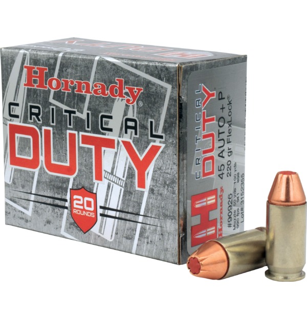 Hornady Critical Duty FlexLock .45 Auto +P 220gr. Hornady Critical Duty FlexLock .45 Auto +P 220gr.
