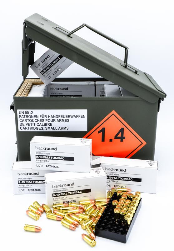 BLACKROUND FMJ 9x19 / 9mm Para 124gr.; NATO-Box