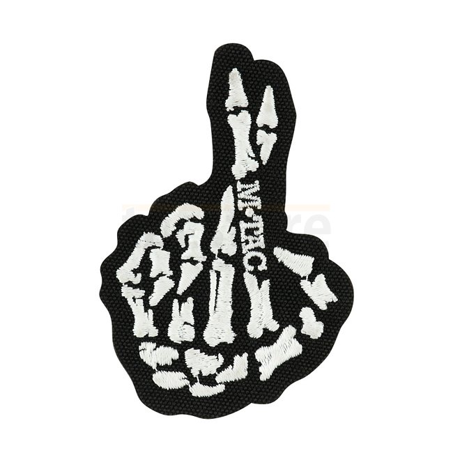 Crossed Fingers Embroidery Patch Black M-Tac