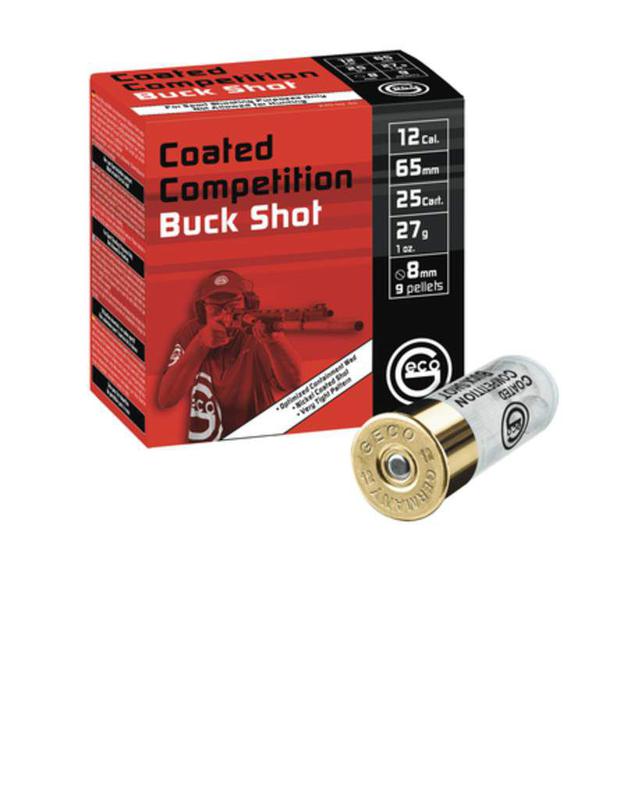 Geco Coated Competition Buck Shot 12/65;  8,0mm; 27g
