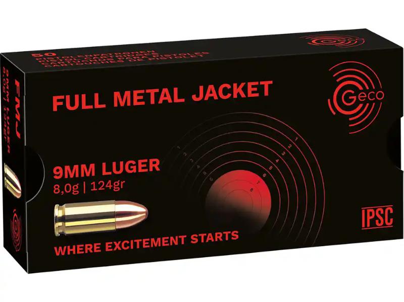 Geco FMJ 9x19 / 9mm Para 124gr. 1.000er Karton