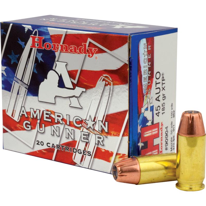 Hornady American Gunner XTP .45 Auto 185gr.