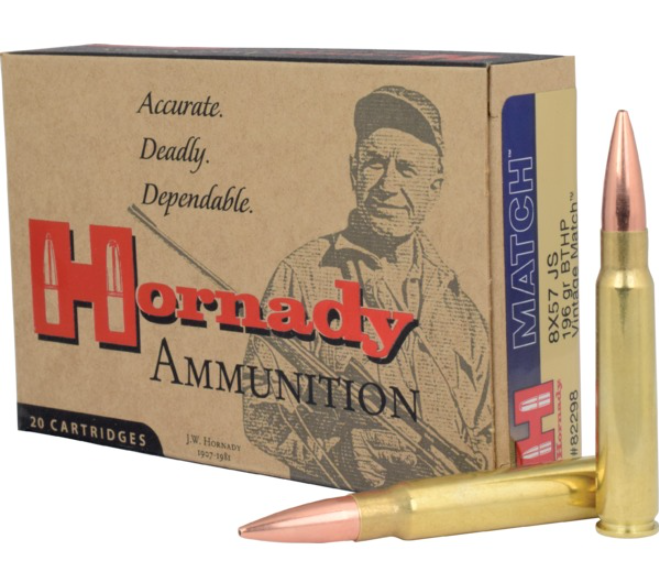 Hornady Vintage Match BTHP 8x57IS 196gr.