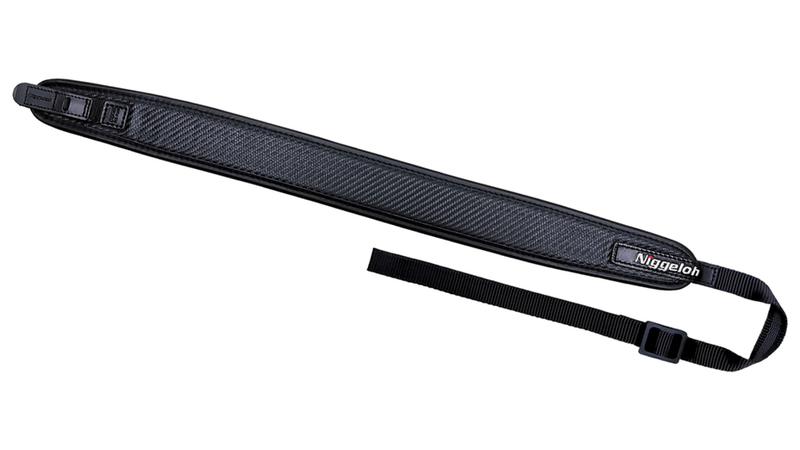 Niggeloh Gewehrriemen Leder Carbon; Schnellverschlüsse