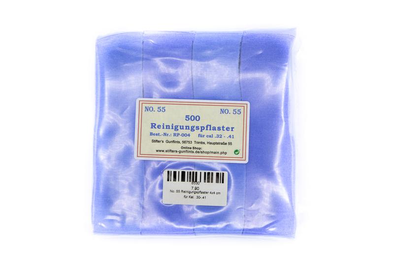 No. 55 Reinigungspflaster 4x4 cm für Kal. .30-.41