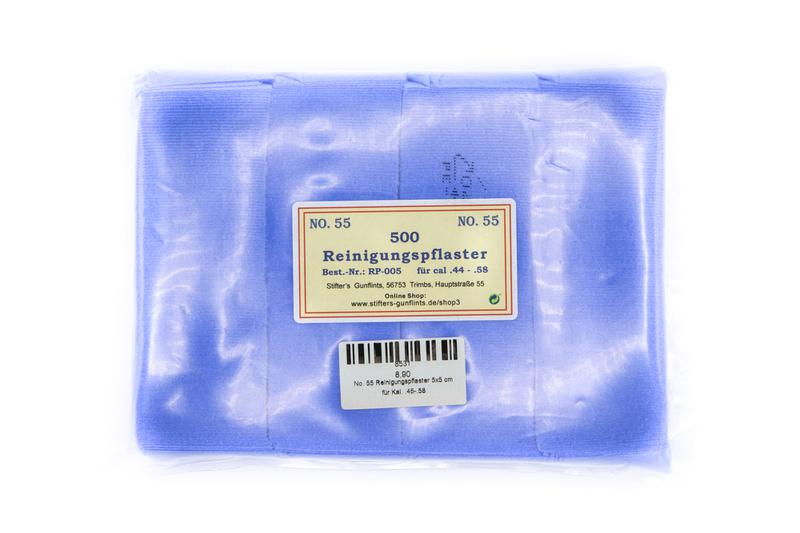 No. 55 Reinigungspflaster 5x5 cm für Kal. .45-.58