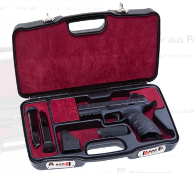 Pistolenkoffer mit Zahlenschlösser 36x17cm