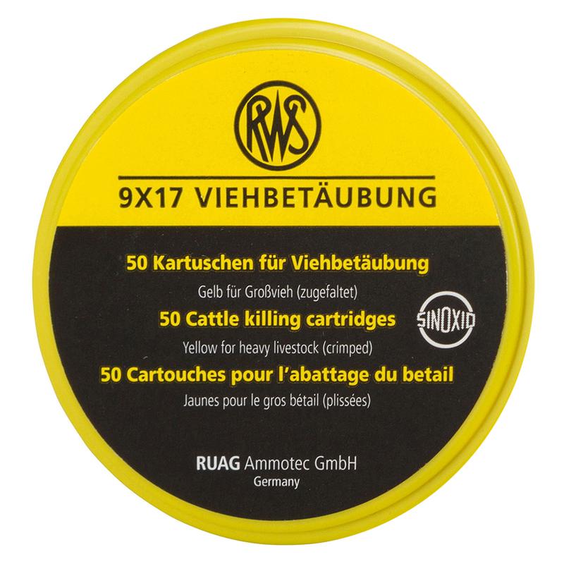 RWS Viehbetäubungkartuschen Gelb für Großvieh
