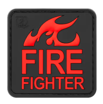 Rubber Patch Fire Fighter Blackmedic
