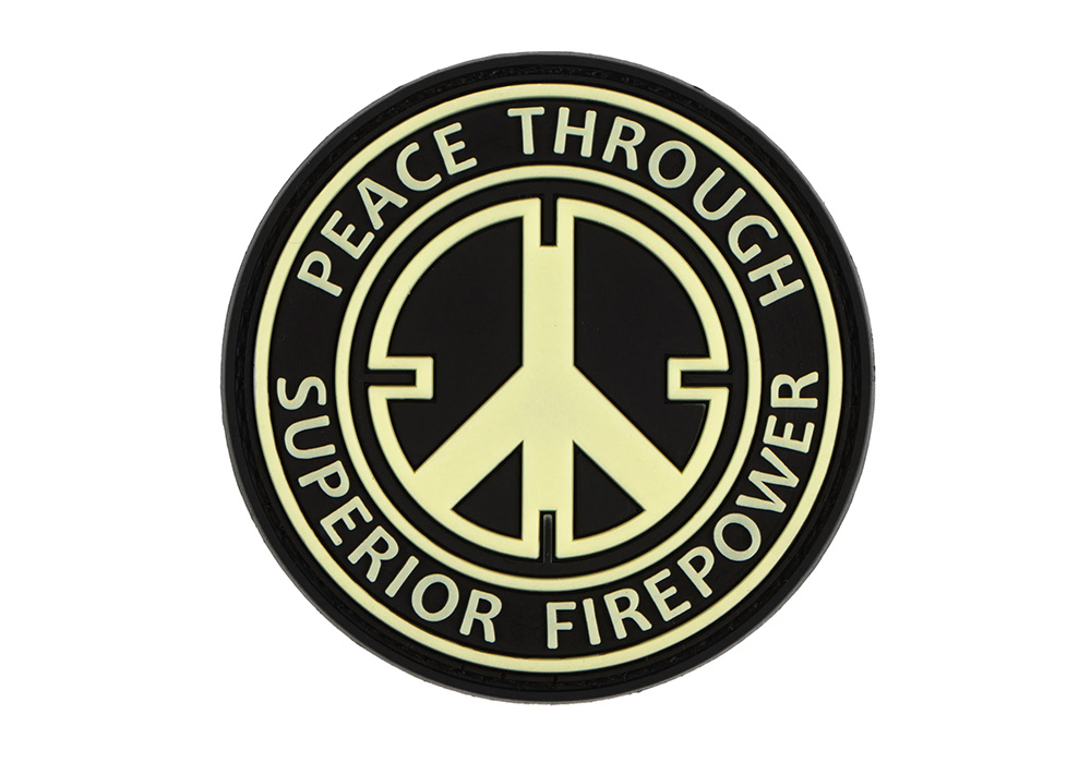 Rubber Patch Peace Glow in the Dark