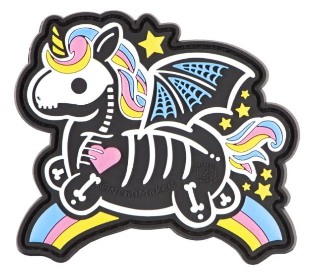 Rubber Patch Skeleton Unicorn JTG