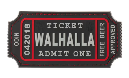 Rubber Patch Walhalla Ticket Large SWAT