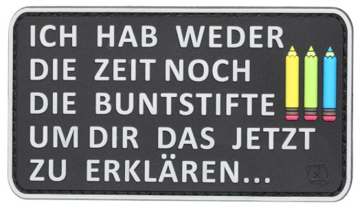 Rubber Patch Zeit und Buntstifte JTG